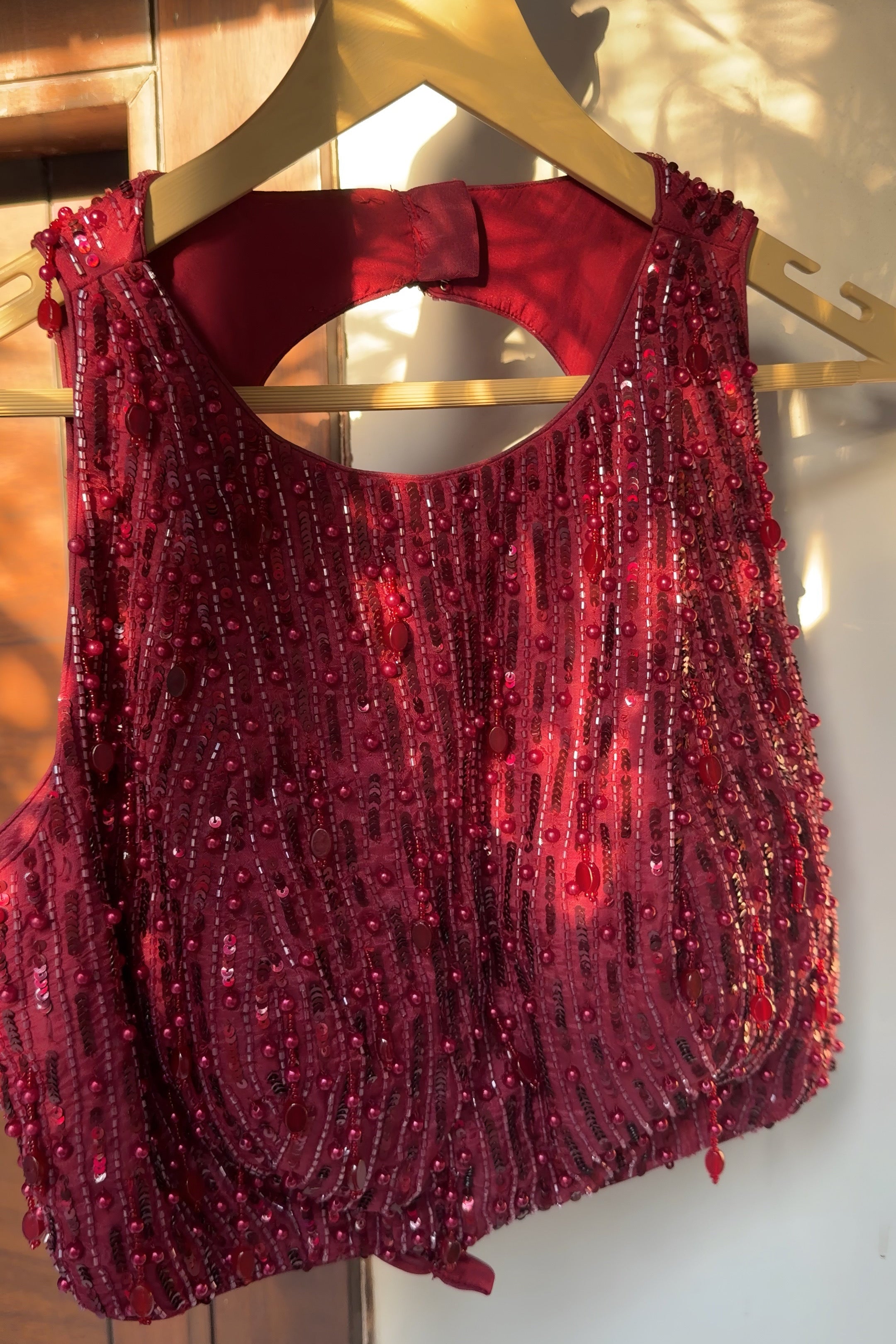 BORDEAUX | PRE-PLEATED SAREE