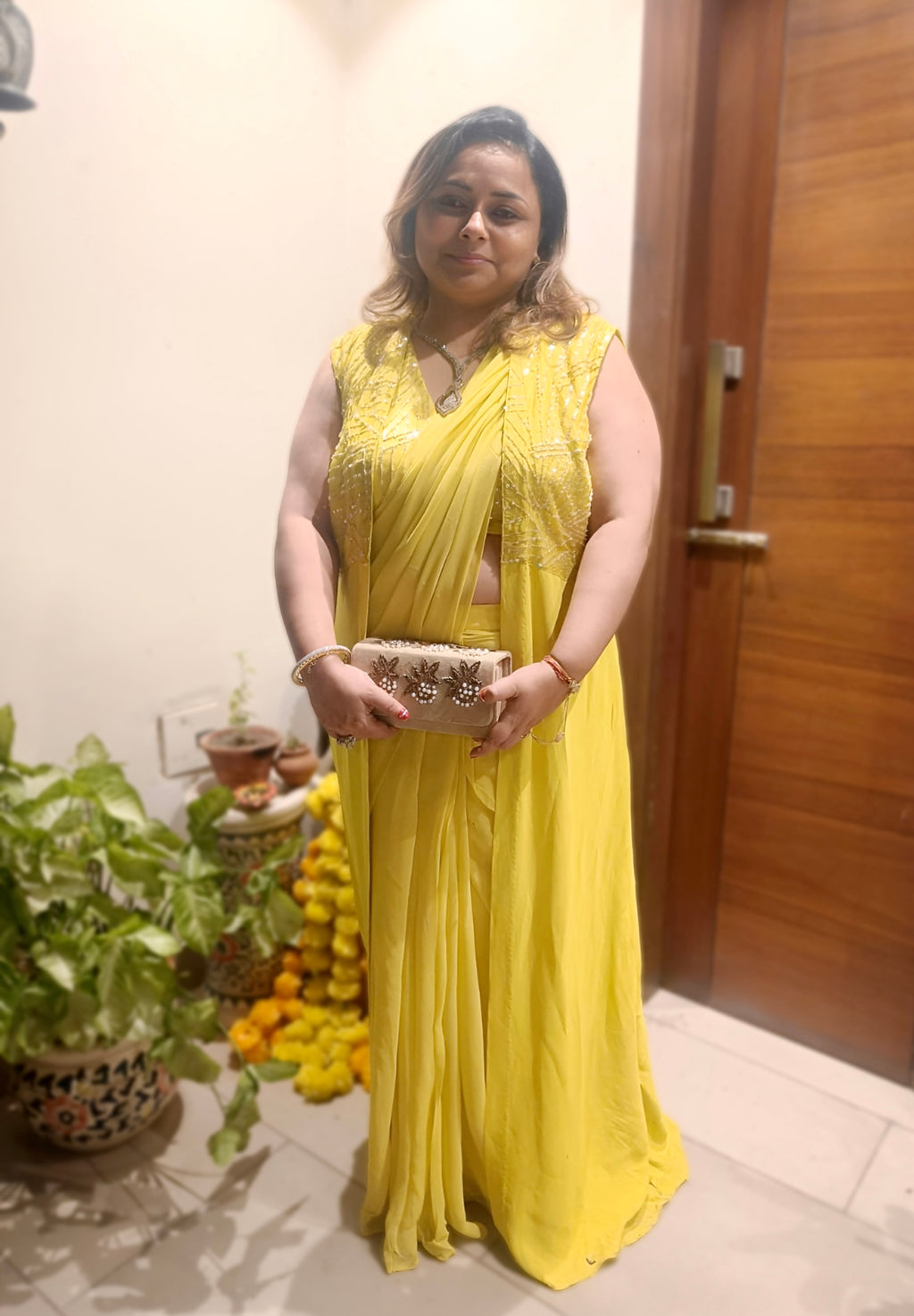 ZARD | THREE-PIECE PRE-DRAPED SAREE