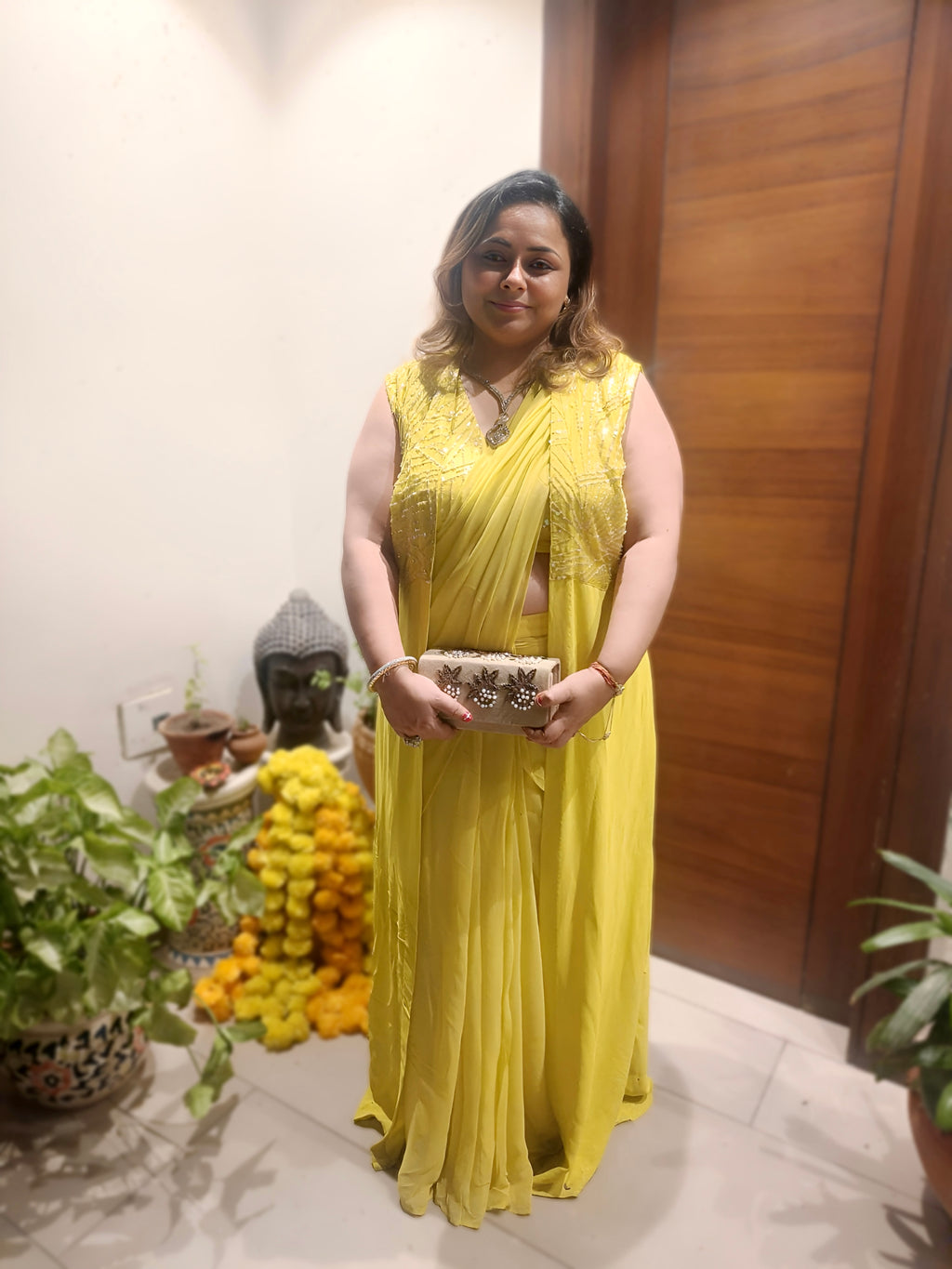 ZARD | THREE-PIECE PRE-DRAPED SAREE